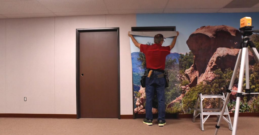 Custom Mural Wallpaper Installation